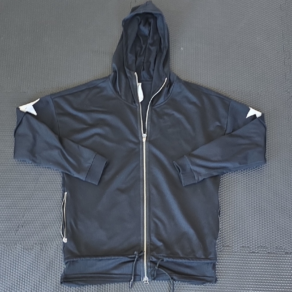 Zara Men's Zip-Up Hoodie with White Accents